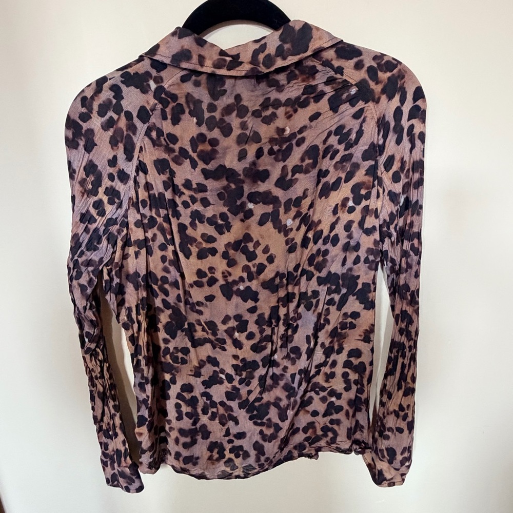Cloth and stone leopard blouse S - Picture 5 of 6